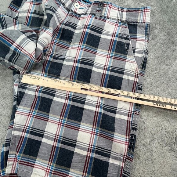 Ocean Pacific Chino Short Men 36 Navy Tartan Pocket Skate Surf Y2K OM32Y0013D - Picture 7 of 11